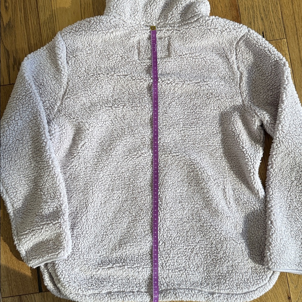 😊Cozy Women’s Sherpa Plush Quarter-Zip Jacket in Lavender - Picture 6 of 7